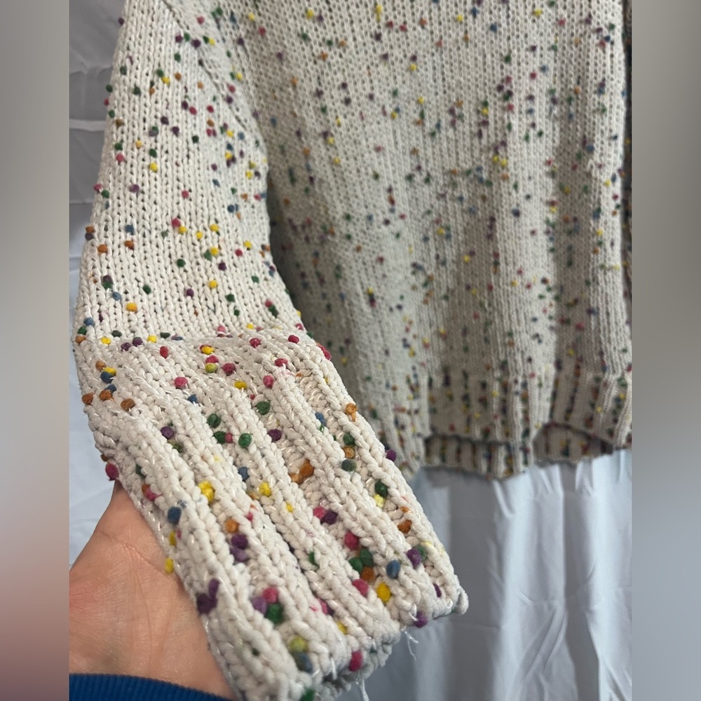 Seven7 Women's Confetti Pom Pom Speckled Sweater - Picture 4 of 12